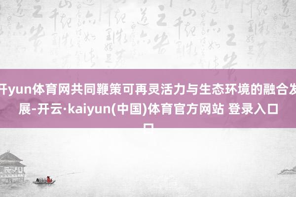 开yun体育网共同鞭策可再灵活力与生态环境的融合发展-开云·kaiyun(中国)体育官方网站 登录入口