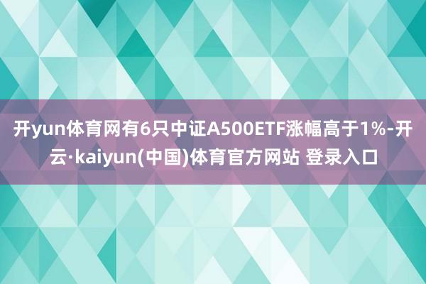 开yun体育网有6只中证A500ETF涨幅高于1%-开云·kaiyun(中国)体育官方网站 登录入口