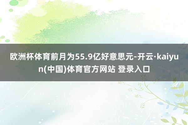 欧洲杯体育前月为55.9亿好意思元-开云·kaiyun(中国)体育官方网站 登录入口