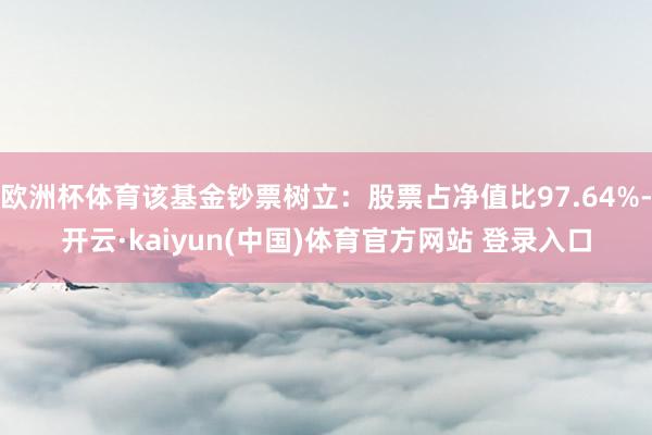 欧洲杯体育该基金钞票树立：股票占净值比97.64%-开云·kaiyun(中国)体育官方网站 登录入口