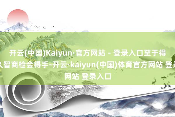 开云(中国)Kaiyun·官方网站 - 登录入口至于得花多久智商检会得手-开云·kaiyun(中国)体育官方网站 登录入口